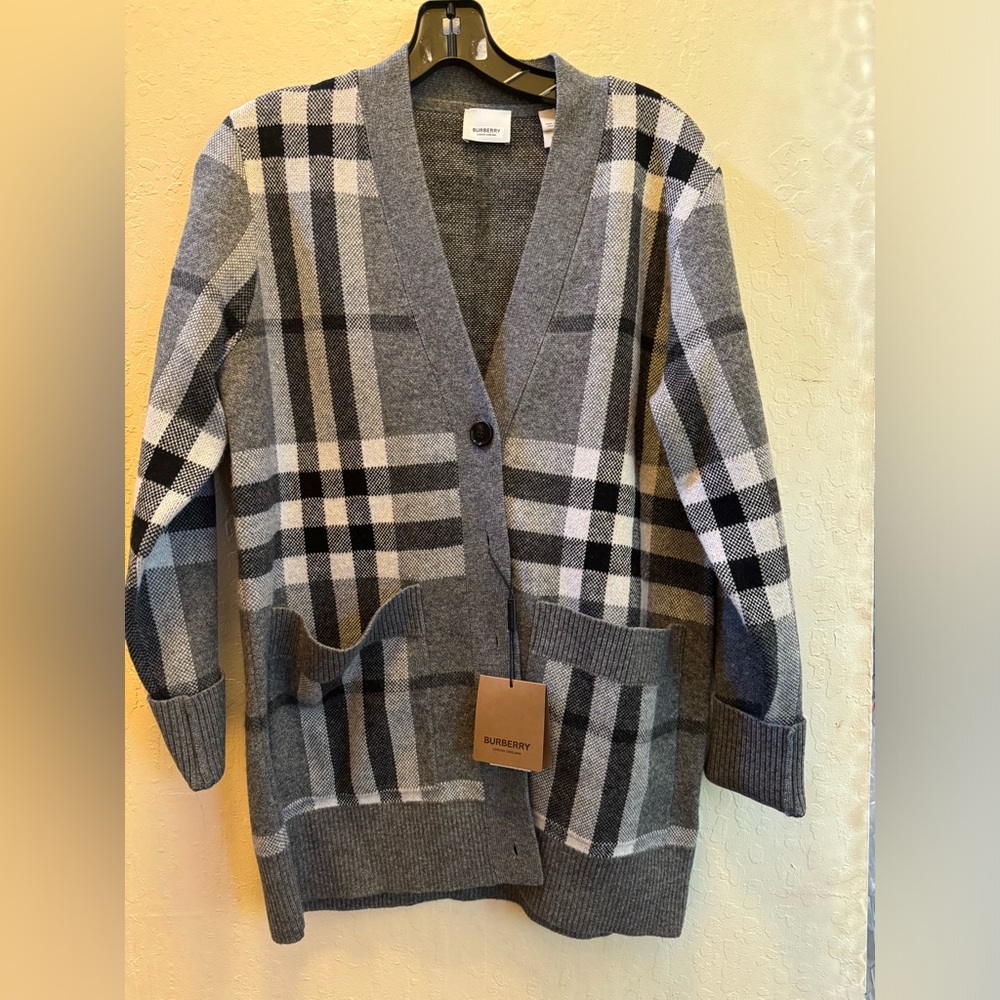 Burberry Willah Check Oversized Cardigan
